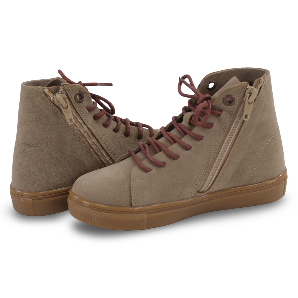 Unisex Leather Half Boots – Beige