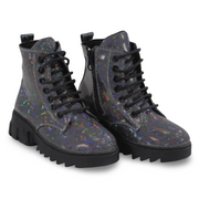 Girls Leather Half Boots – Black