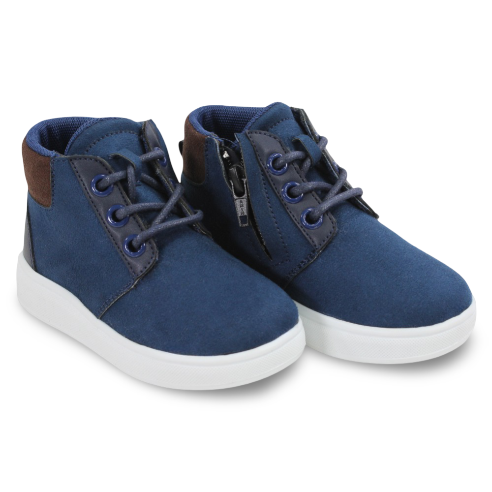 Unisex Leather Half Boots - Navy