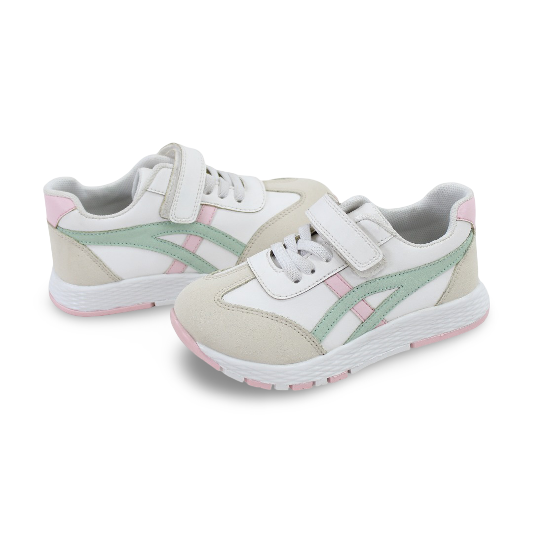 Baby Girls Leather Sneakers – White*Mint*Pink