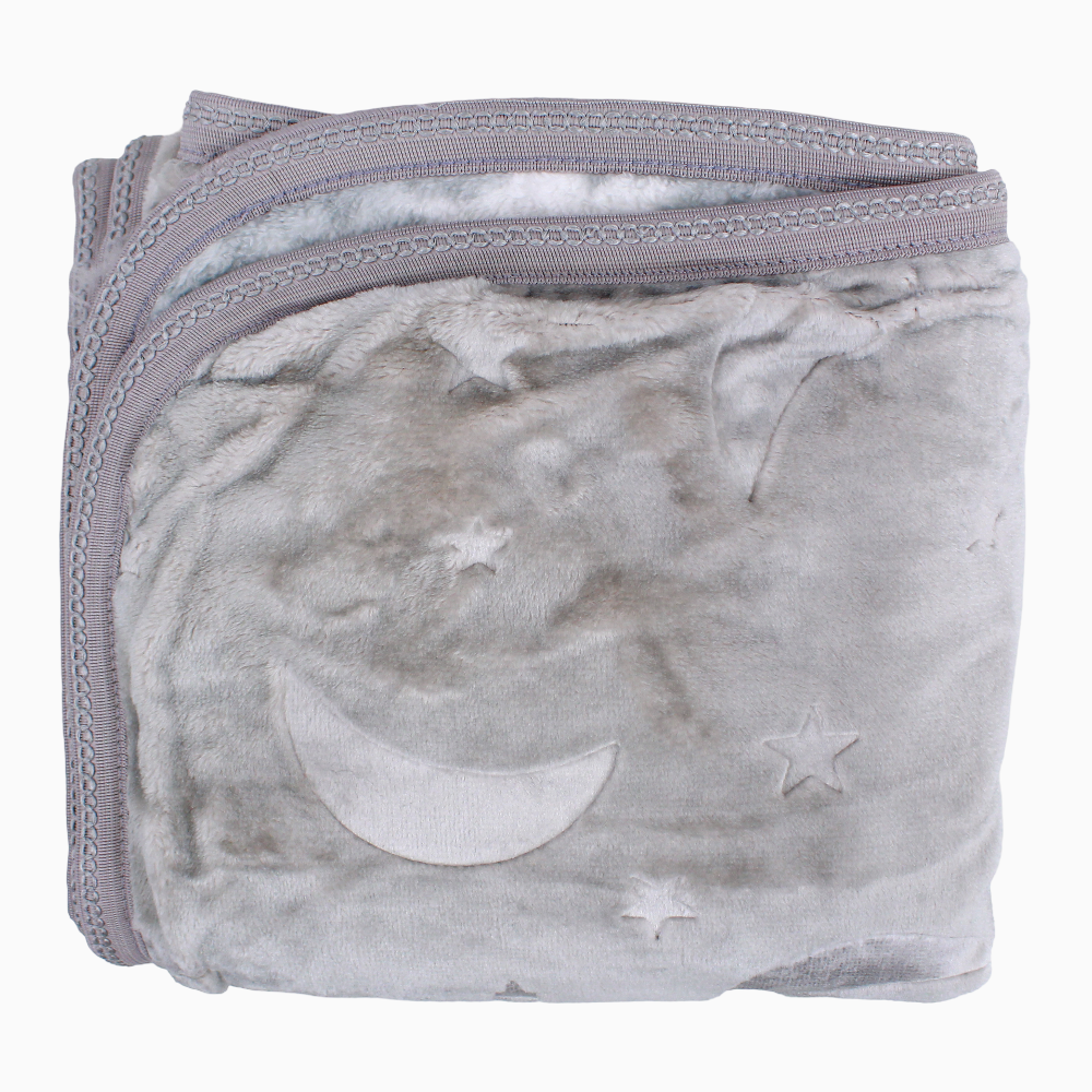 Baby Fur Blanket – Embossed Stars