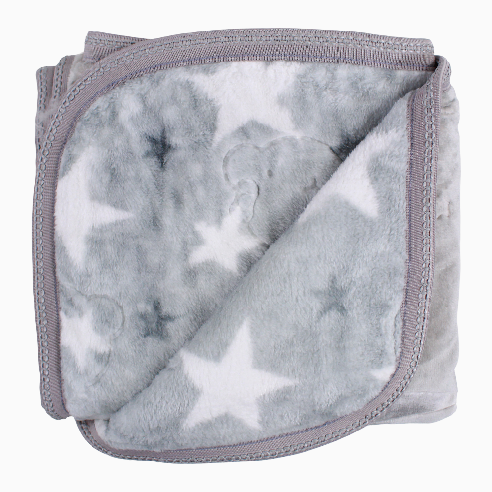 Baby Fur Blanket – Embossed Stars