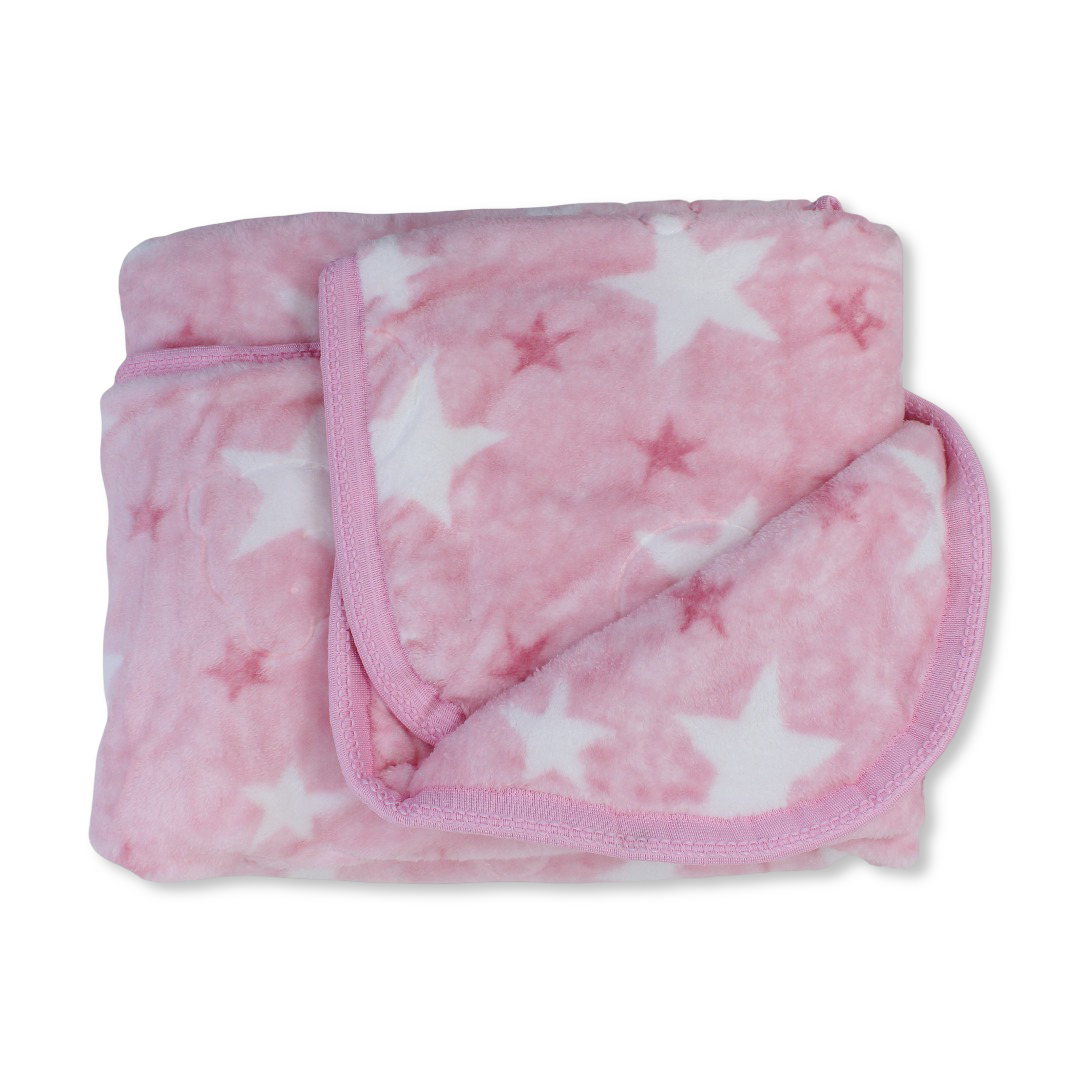 Babies' Velvet Blanket – Multicolor Turkish Star Design