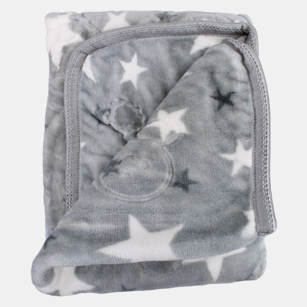 Babies' Velvet Blanket – Multicolor Turkish Star Design