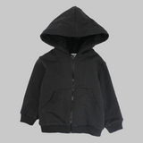 Plain Long-Sleeved Fleeced Hoodie