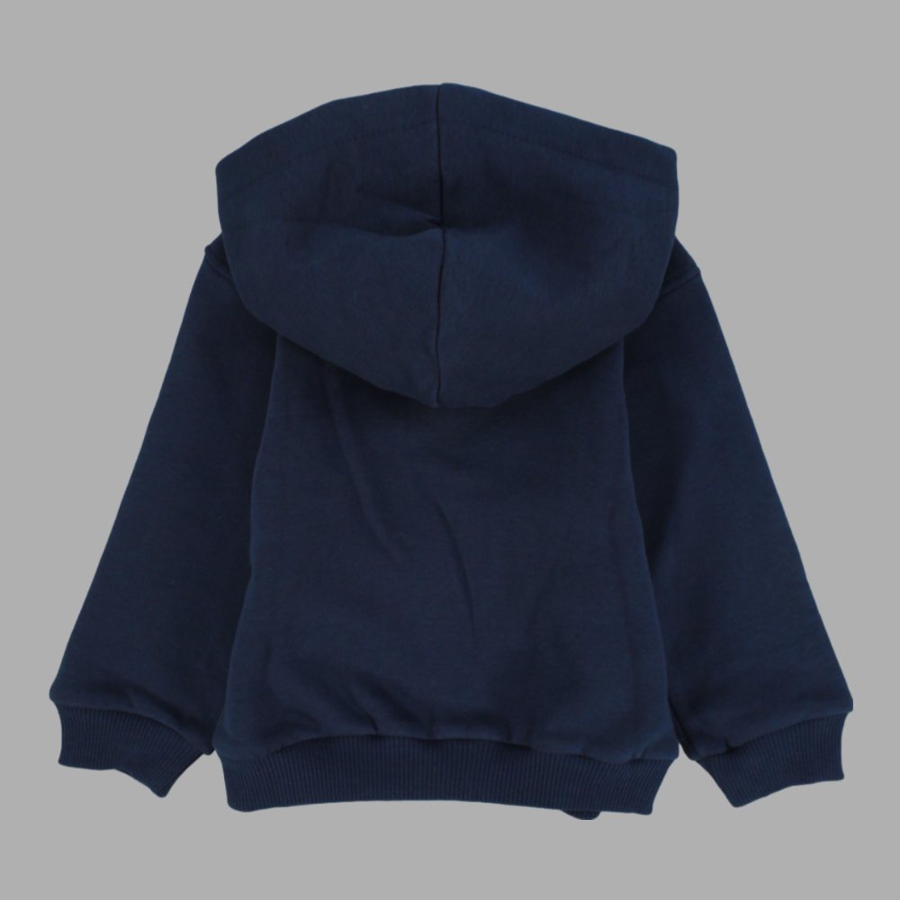 Plain Long-Sleeved Zip-Up Hoodie