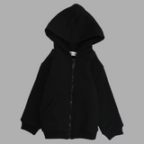 Plain Long-Sleeved Zip-Up Hoodie