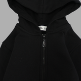 Plain Long-Sleeved Zip-Up Hoodie