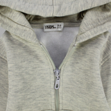 Plain Long-Sleeved Zip-Up Hoodie