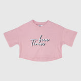 "Fun Times" Short-Sleeved Cropped T-Shirt