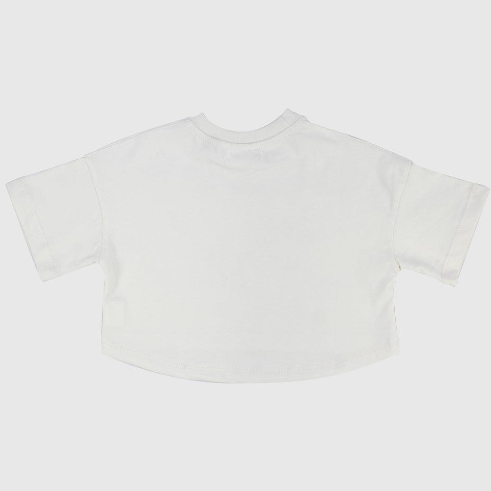 "Smile Everyday" Short-Sleeved Cropped T-Shirt