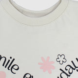 "Smile Everyday" Short-Sleeved Cropped T-Shirt