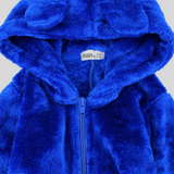 Blue Teddy Fleeced Hooded Onesie