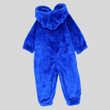 Blue Teddy Fleeced Hooded Onesie