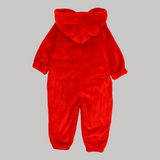 Red Teddy Fleeced Hooded Onesie