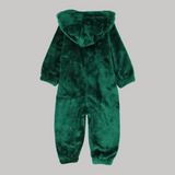 Dark Green Teddy Fleeced Hooded Onesie