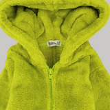 Pistachio Teddy Fleeced Hooded Onesie