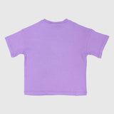 Purple Flowery Short-Sleeved T-Shirt