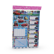 Cars School Sticker Name