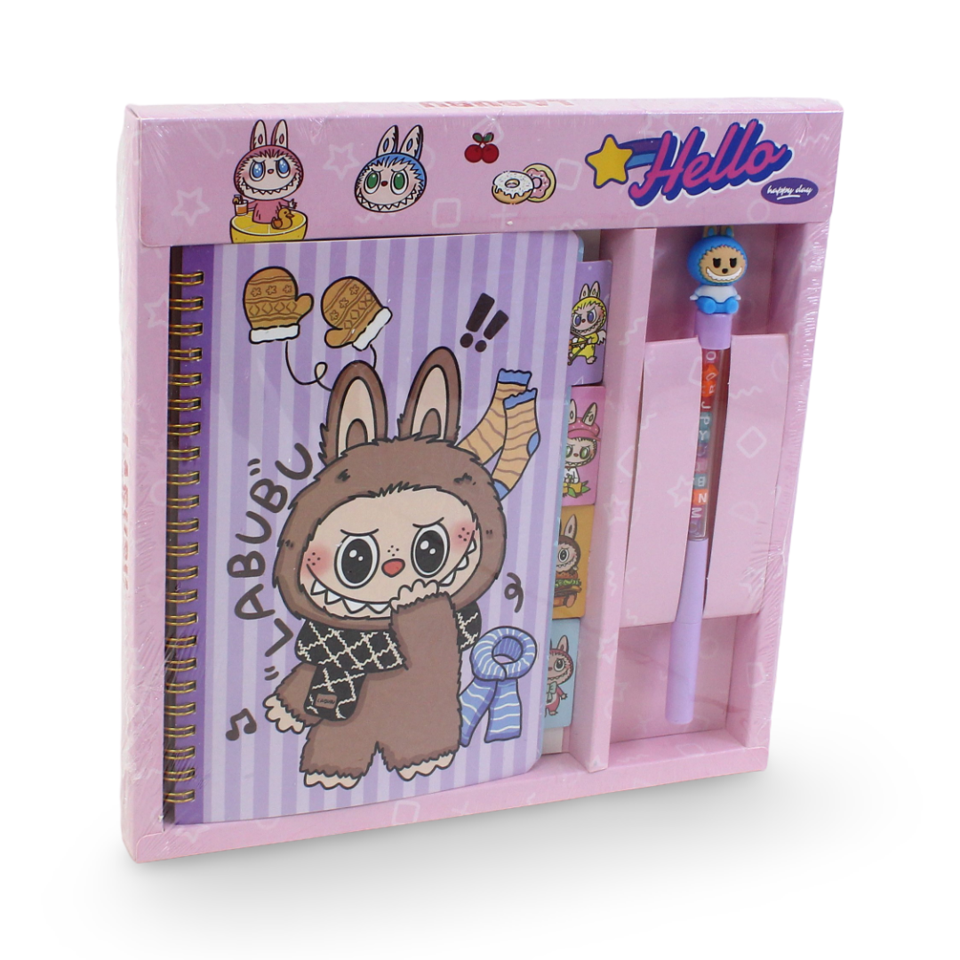 Labubu Stationery Set (Notebook + Pen)