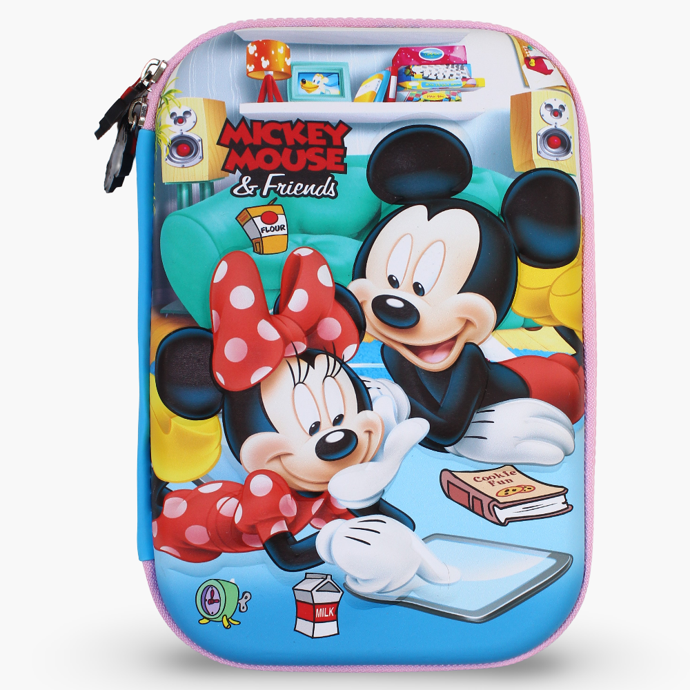 Mickey Mouse Pencil Case - Light Blue