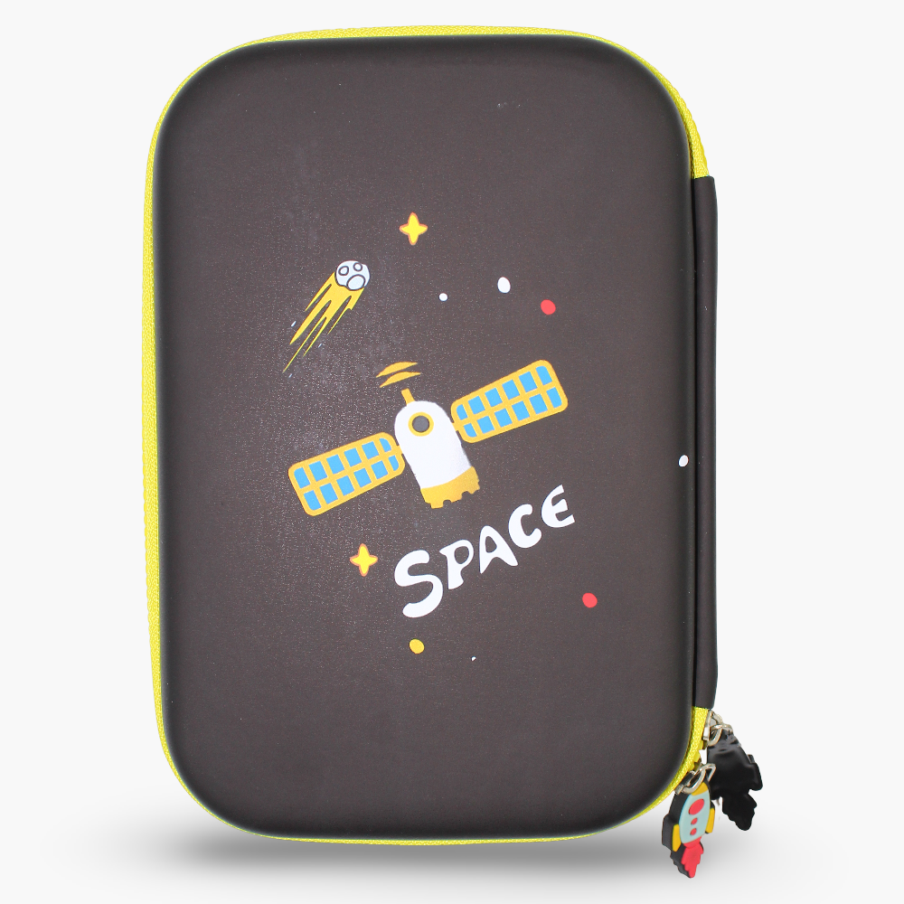 Space Themed Pencil Case – Black