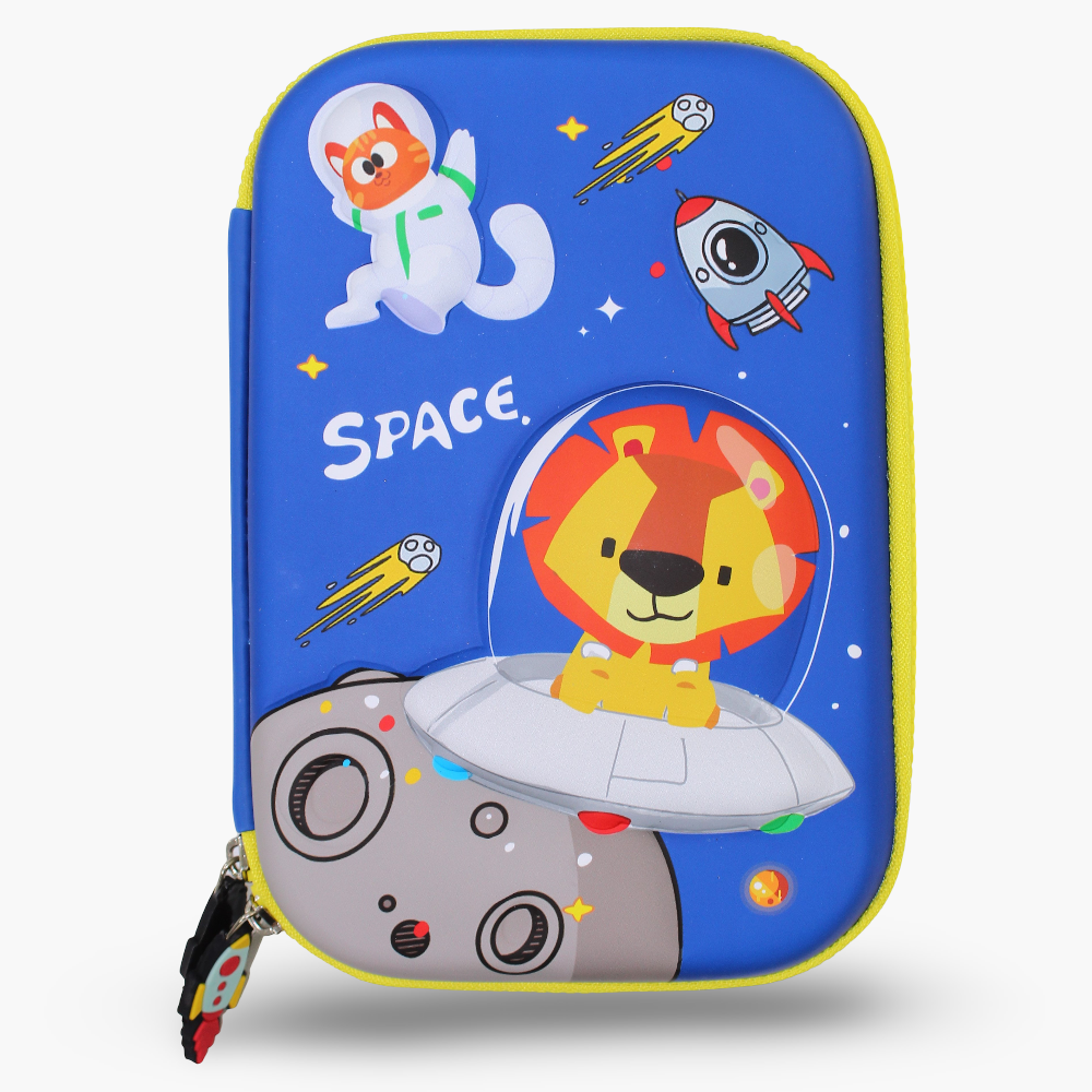 Space Themed Pencil Case – Blue