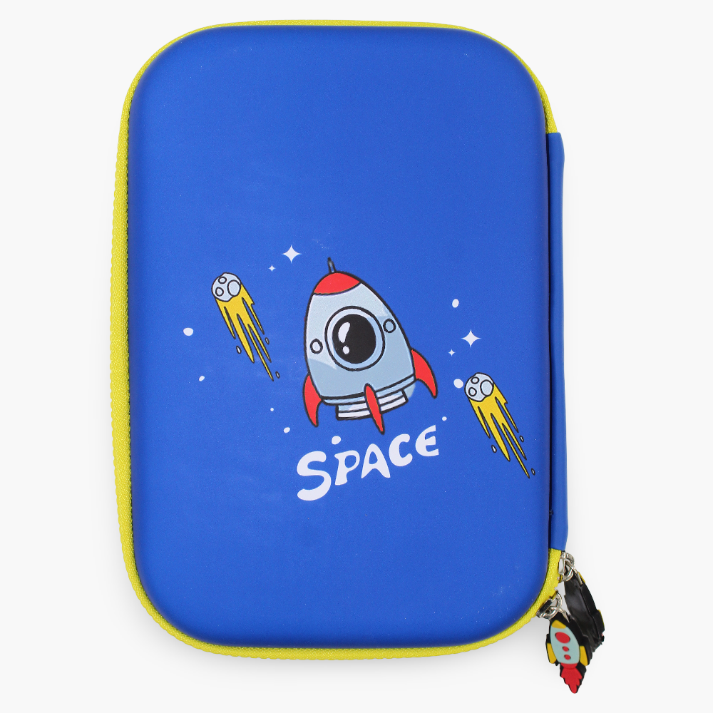 Space Themed Pencil Case – Blue
