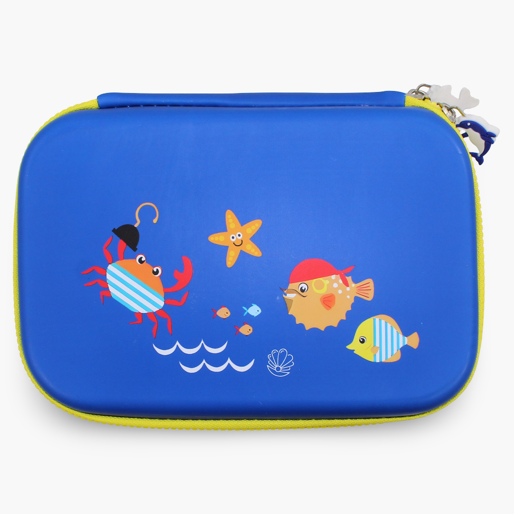 Fish Design Pencil Case – Blue