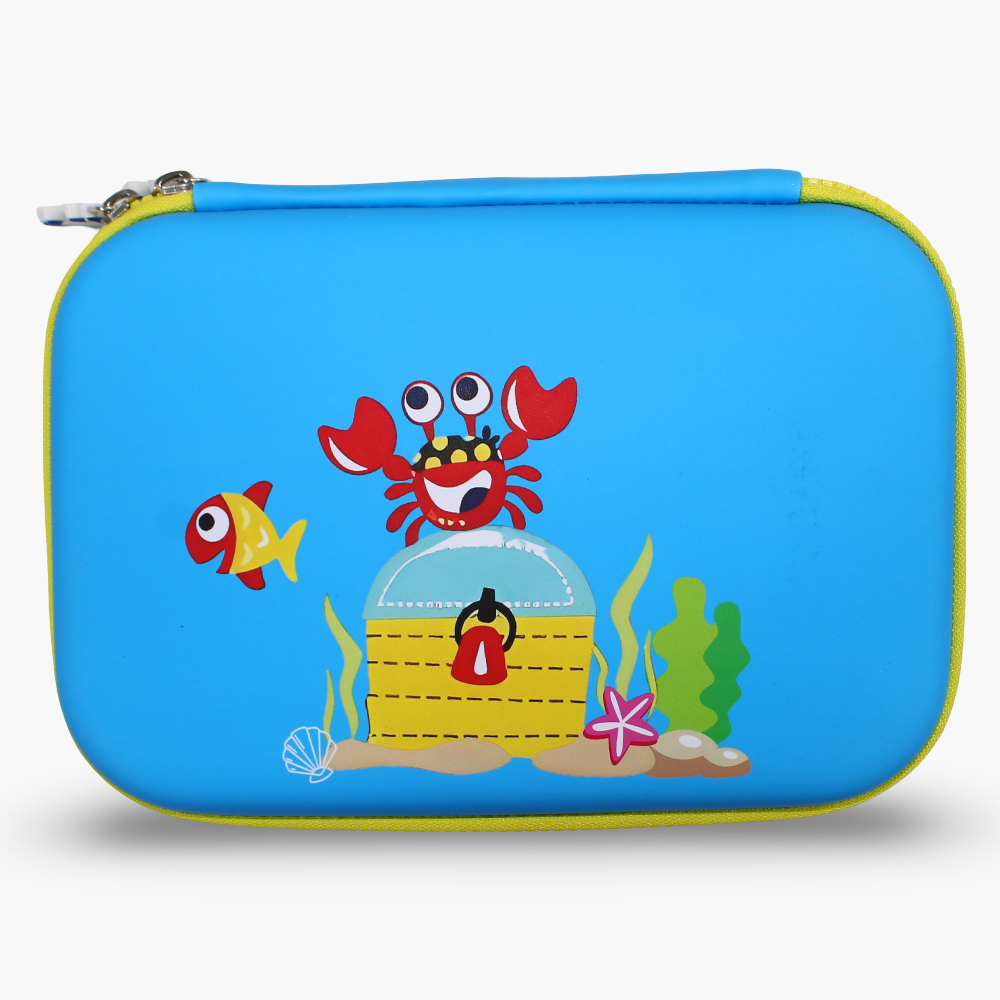 Fish Design Pencil Case – Light Blue