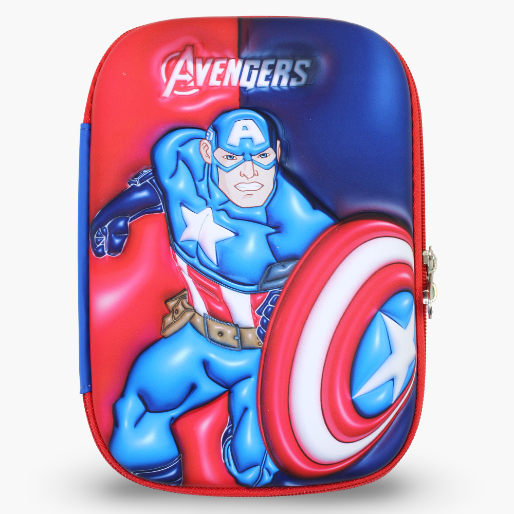 Captain America Pencil Case – Blue & Red