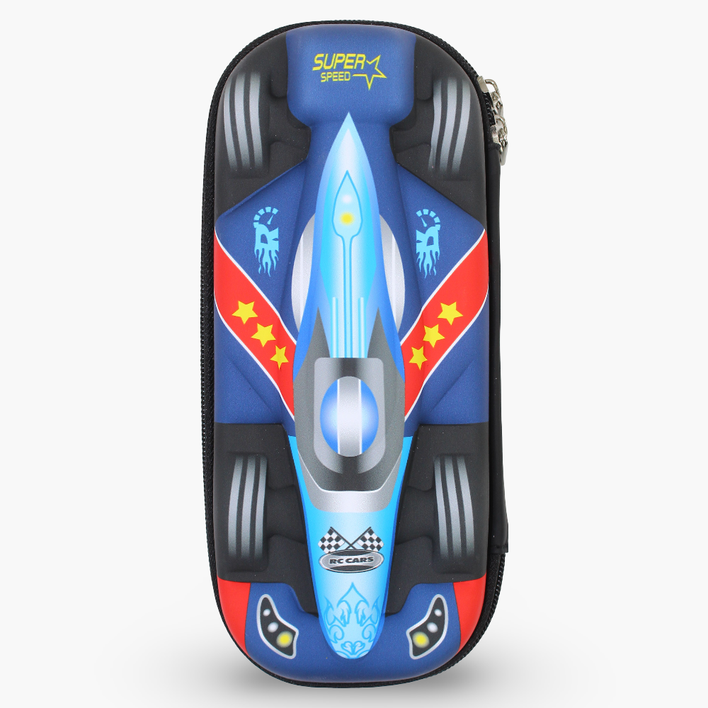 Racing Car Pencil Case - Navy Blue