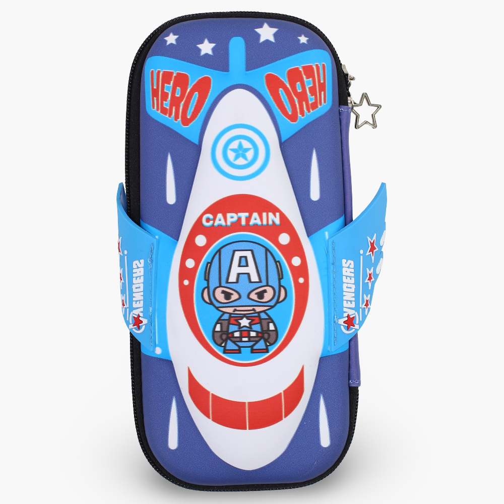 Captain America Pencil Case – Blue