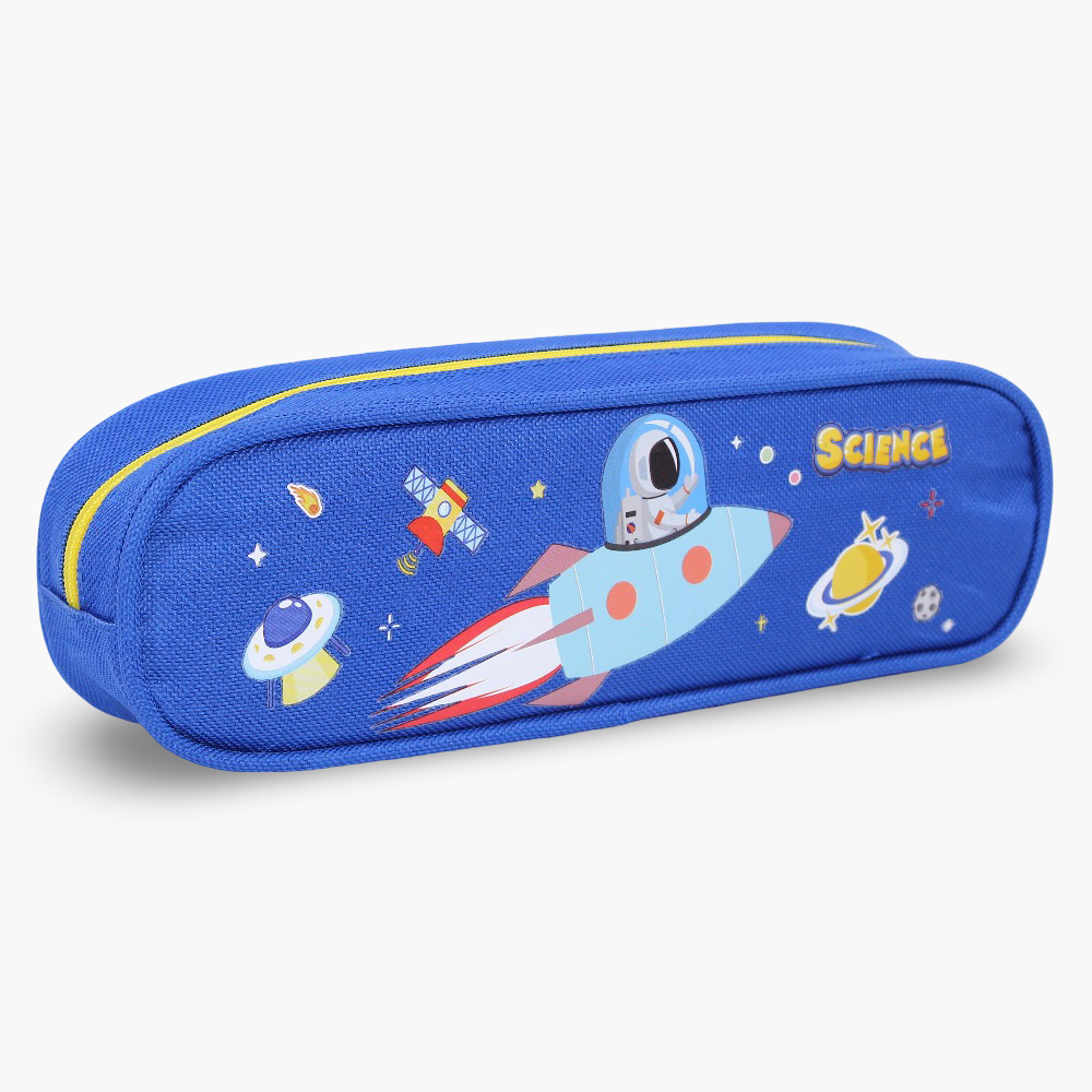Space Themed Pencil Case - Blue