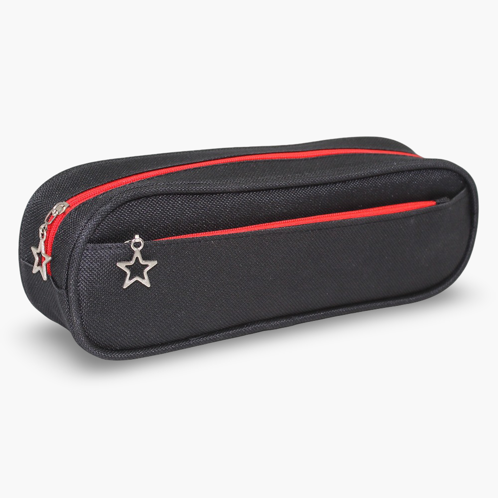 Space Themed Pencil Case - Black