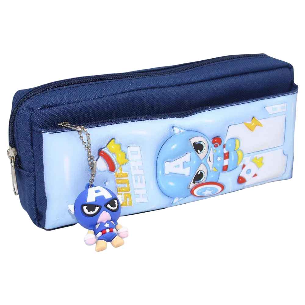 Captain America Pencil Case - Navy Blue - School - Tokyo