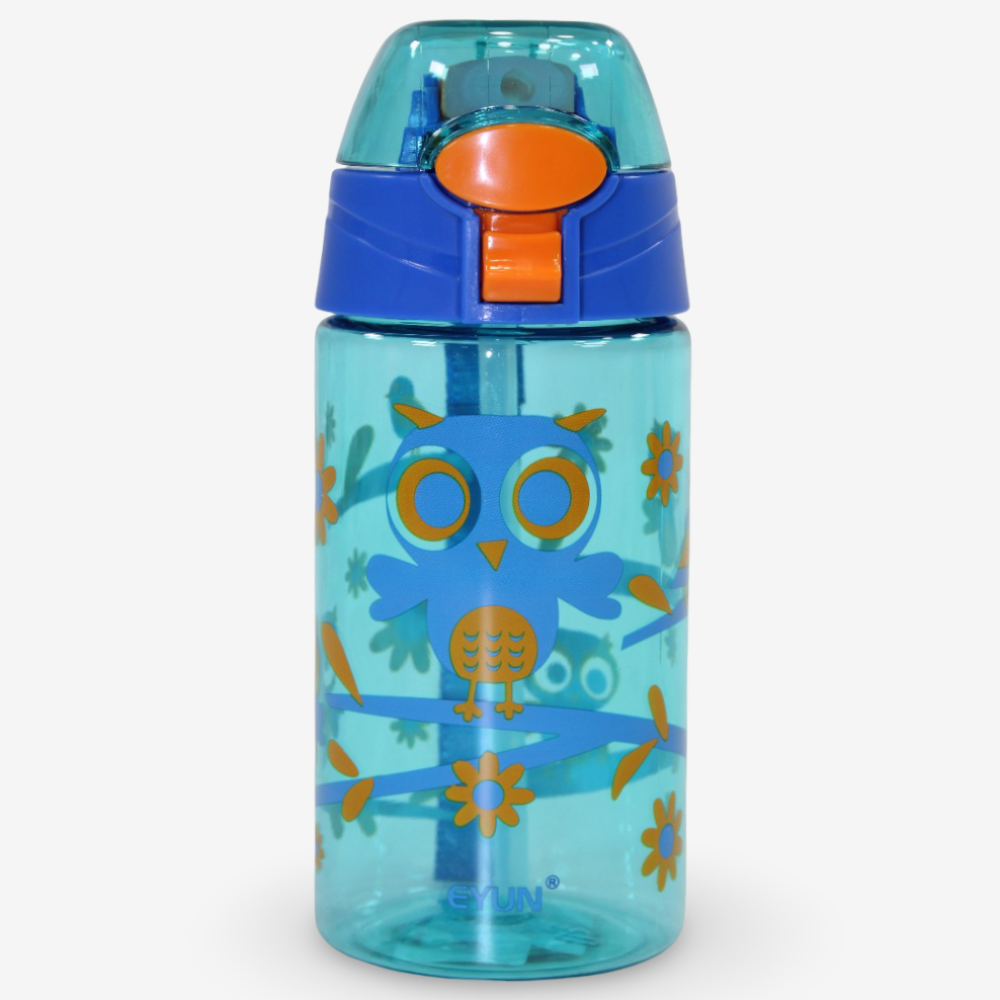 Plastic Water Bottle – Owl Design