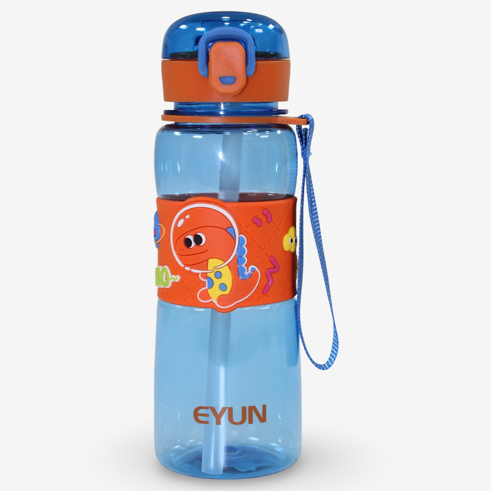 Plastic Water Bottle - Bubbly Dino Design (600ml)