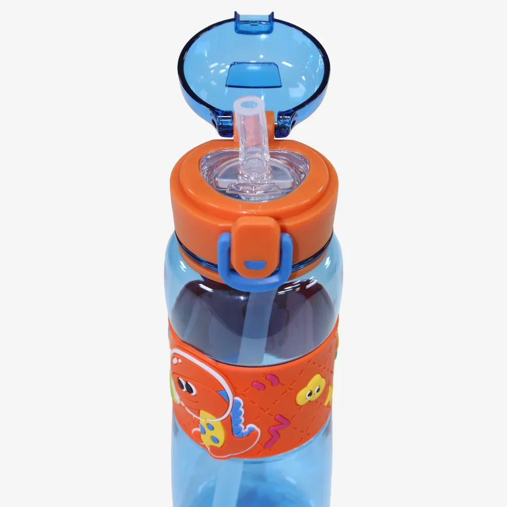 Plastic Water Bottle - Bubbly Dino Design (600ml)