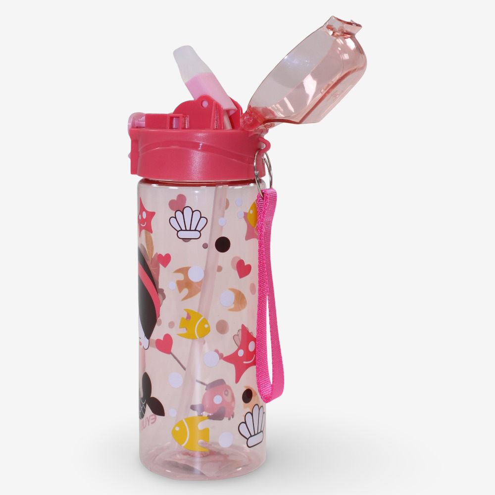 Plastic Water Bottle – Winkling Mermaid Design (600ml)