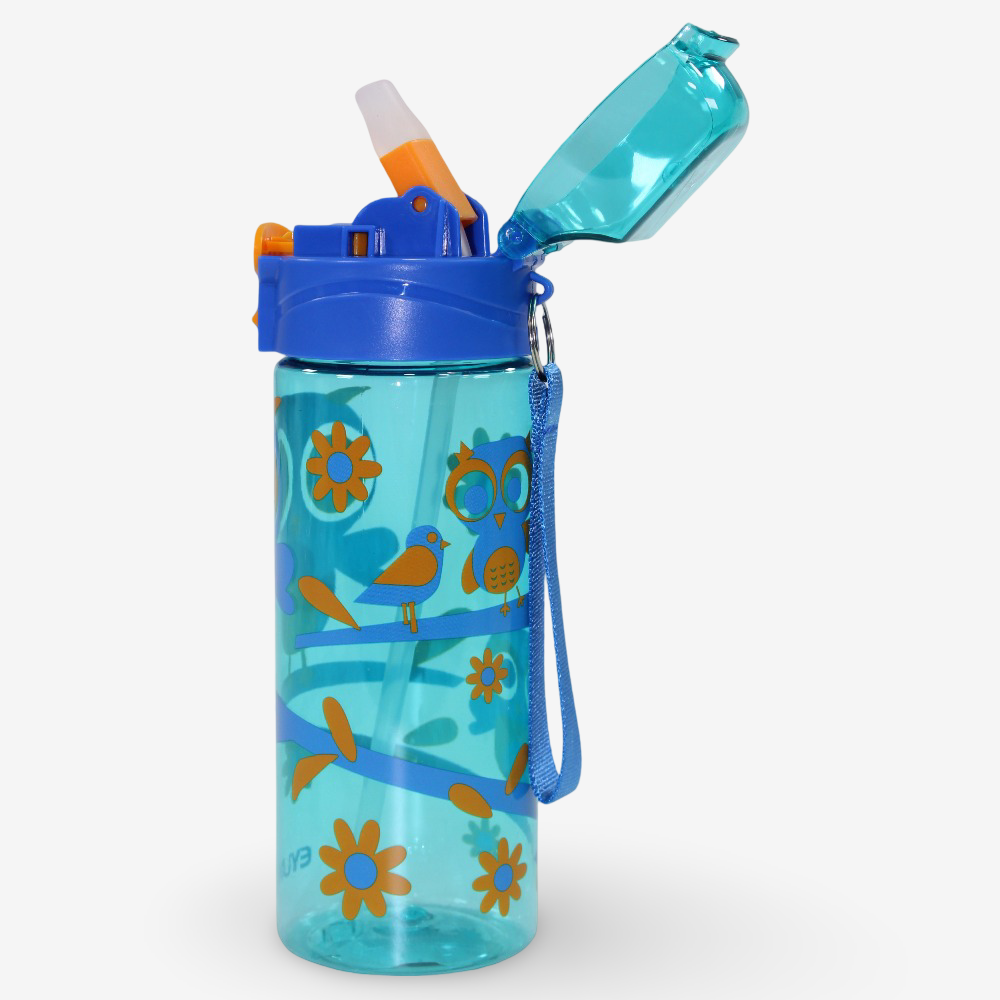 Plastic Water Bottle - Owl Design (600ml)