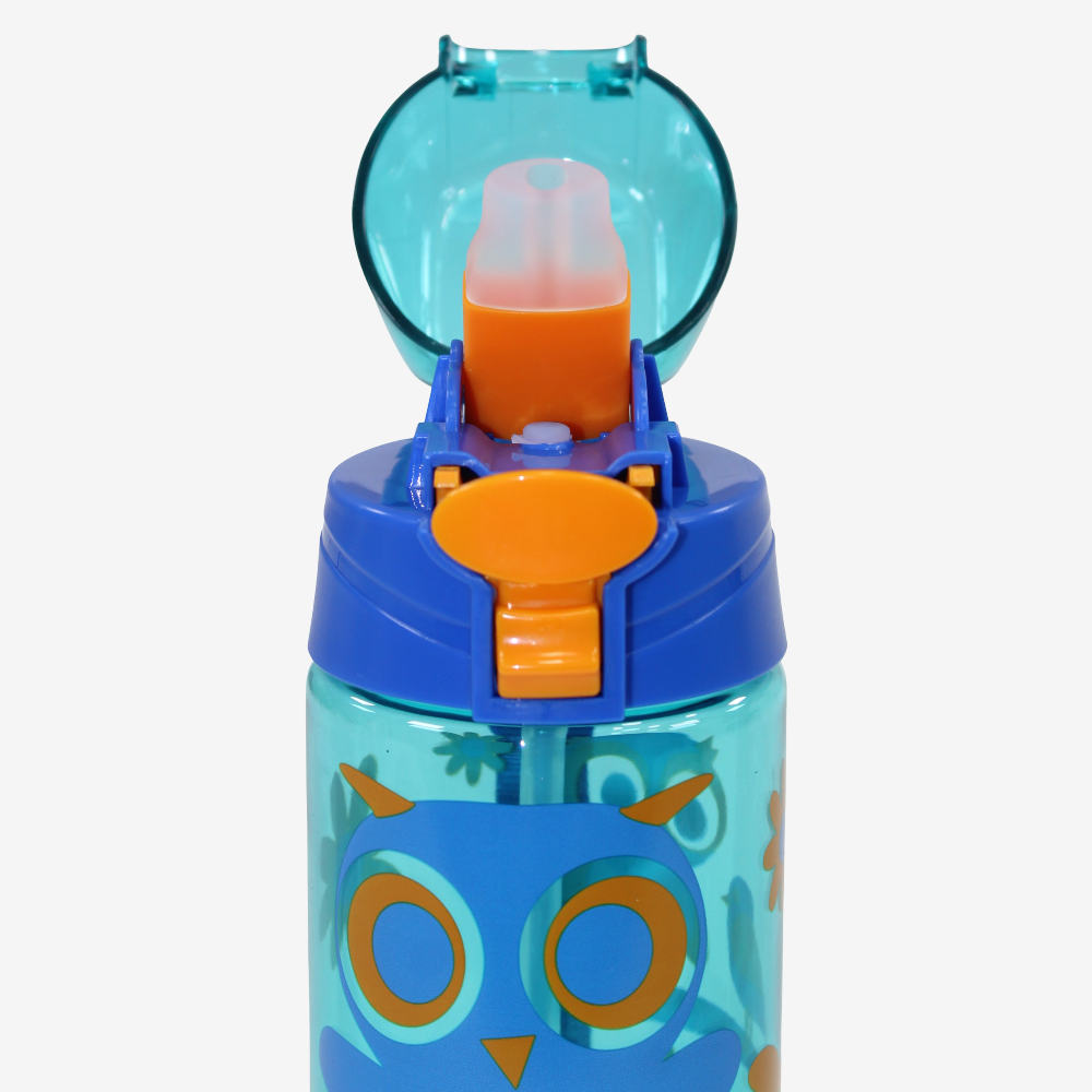 Plastic Water Bottle - Owl Design (600ml)