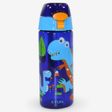 Plastic Water Bottle – Colorful Dino Design (600ml)