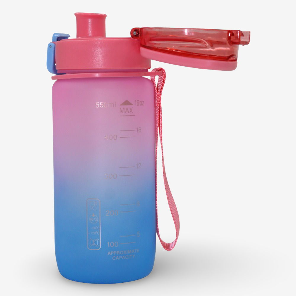 Plastic Water Bottle – Red/Blue (550ml)