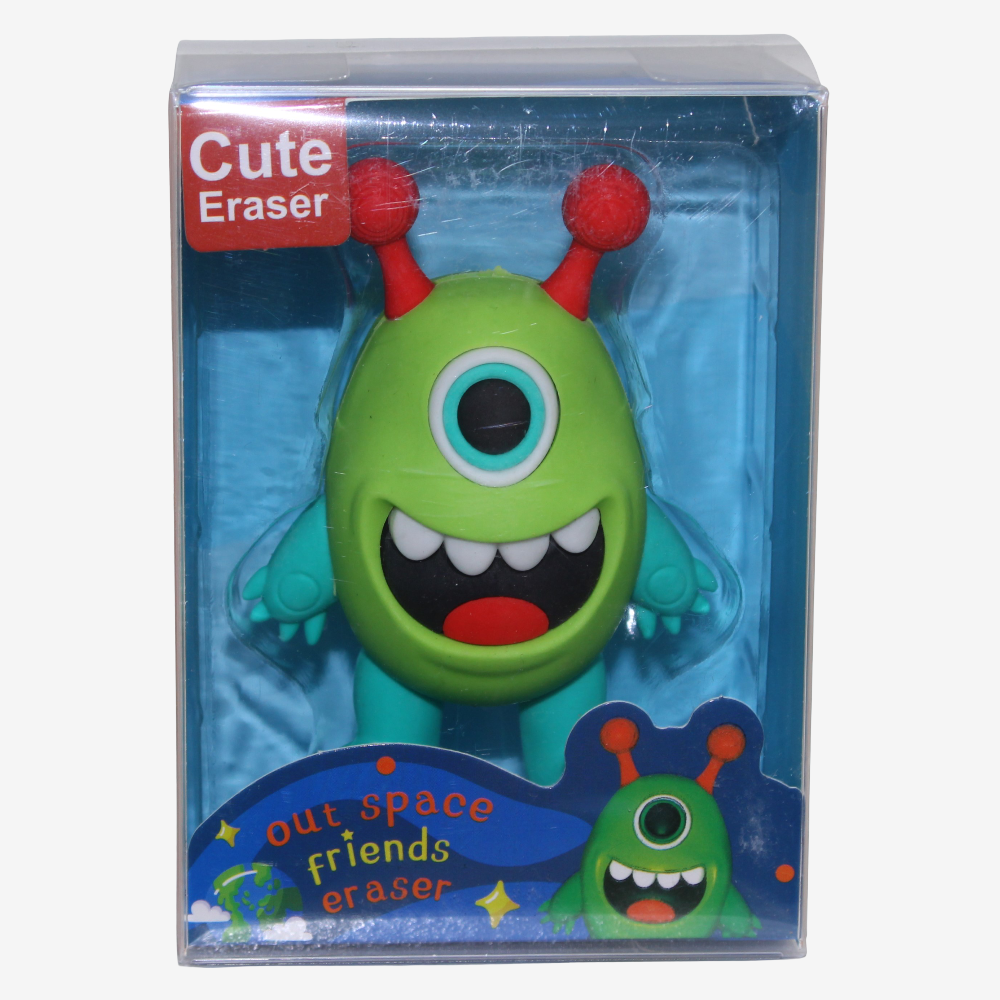 Monster Shaped Eraser – Green
