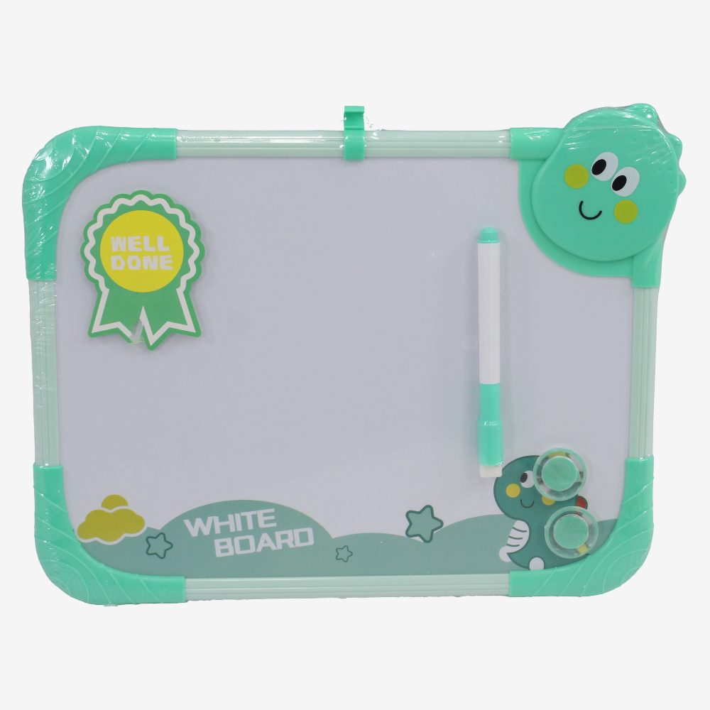 Plastic White Board – Aqua with Dino Theme
