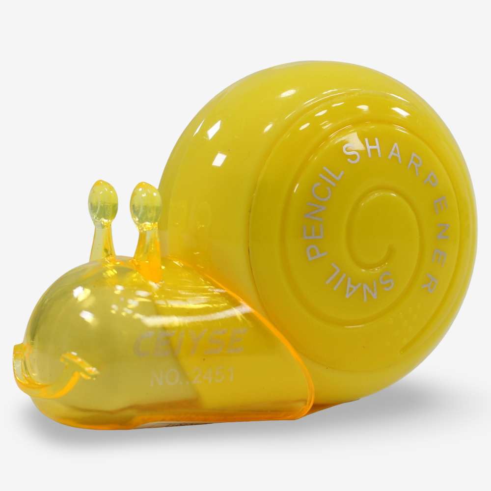 Snail Shaped Pencil Sharpener – Yellow