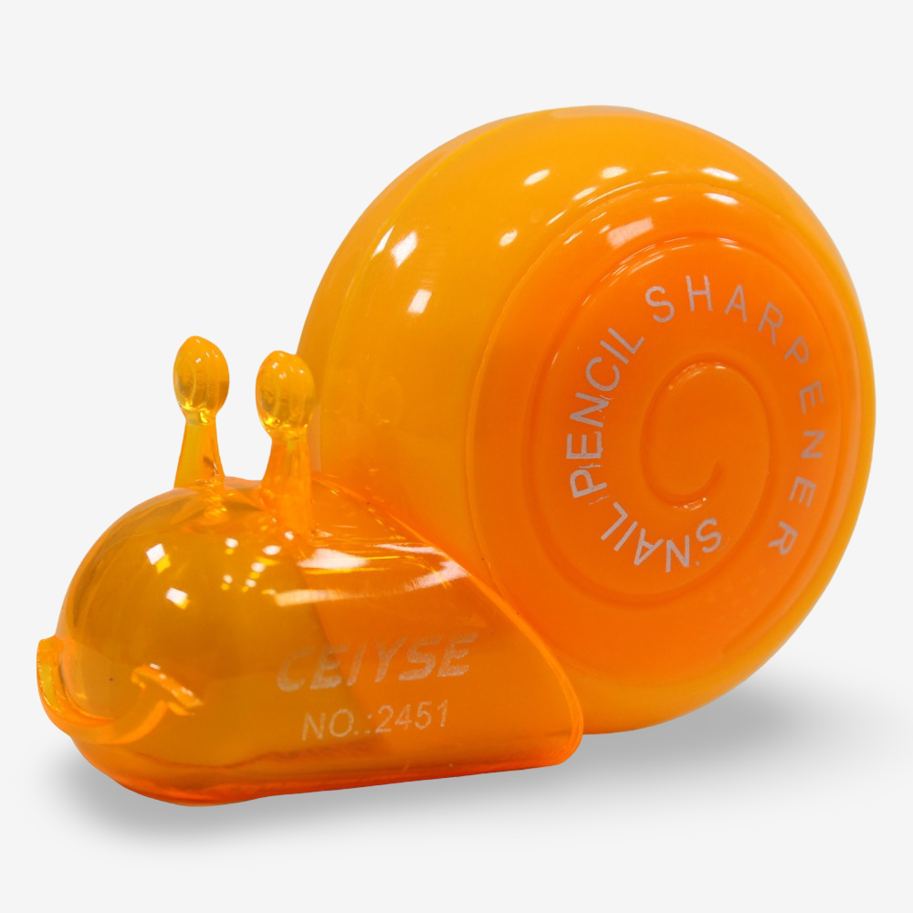 Snail Shaped Pencil Sharpener – Yellow
