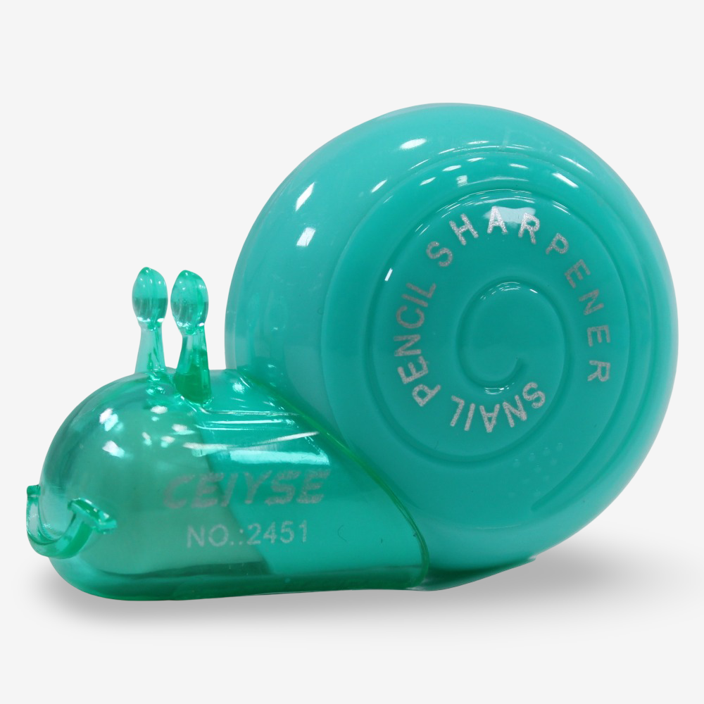 Snail Shaped Pencil Sharpener – Turquoise
