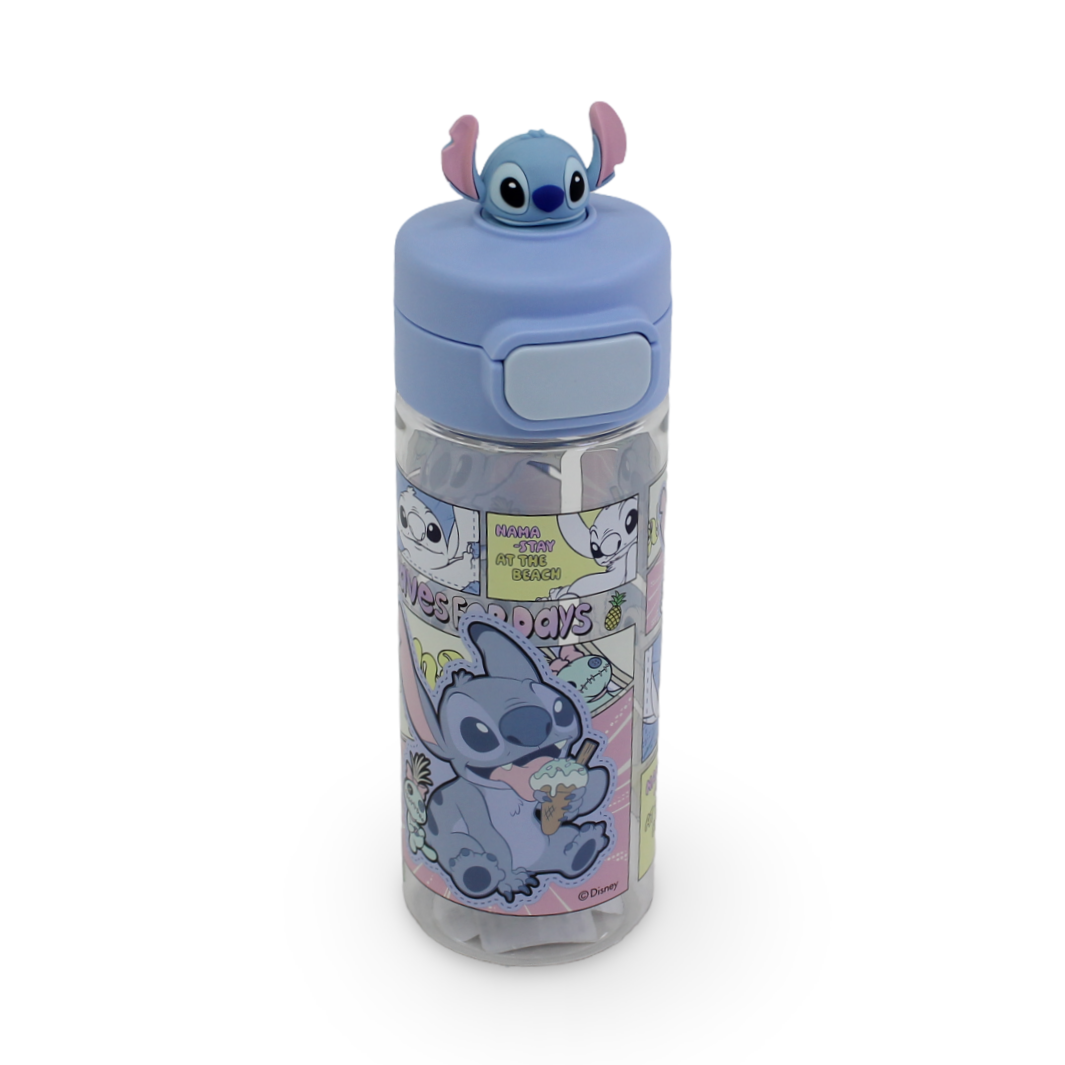 Stitch Plastic Water Bottle – Baby Blue